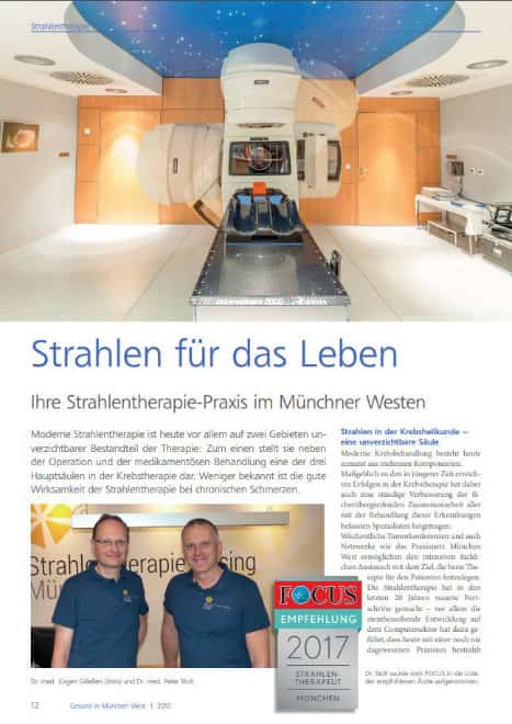 Strahlen für das Leben - Gesund in München West - Ausgabe 1/2017